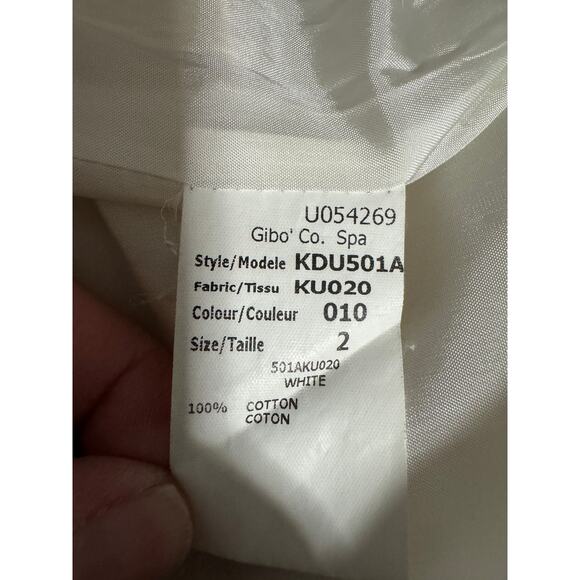 Michael Kors Made in Italy Cream Cotton Coat – Quiet Luxury, Size 2 - Picture 7 of 8